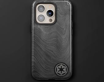 Galactic Empire iPhone Case, Dark Side MagSafe Phone Cover for iPhone 18 17 16 Pro Max, Minimal Star Wars Design Samsung S25 S26 Ultra Pixel