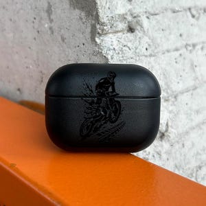 AirPods-hoes motorcrossrijder, Biker Extreme Sport AirPods Pro Eco Leather, AirPods-hoes voor mountainbike Jump voor AirPods 2 3 4 Pro/Pro 2