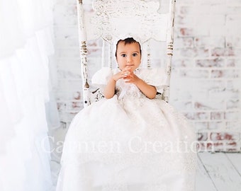 Florence Christening Gown Light Ivory