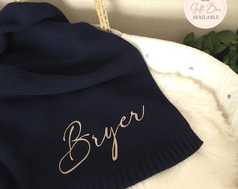 Custom Embroidered Baby Blanket • Personalized Cotton Keepsake