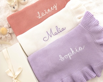 Baby Blanket with Name, Embroidered Blanket