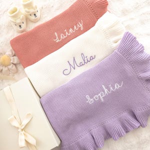 Embroidered Baby Blanket, 100% Cotton Baby Blanket, OEKO-TEX Standard Certified image 16