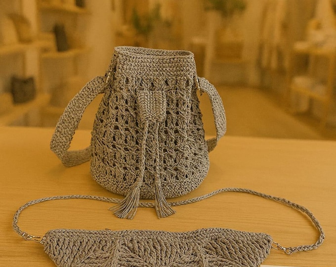 Handgemachte Häkel Tasche – Boho Schultertasche – Vintage Design
