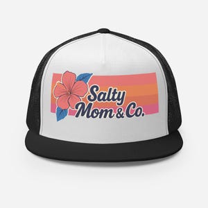 Salty Mom Trucker Hat, Womens Beach Hat, Summer Mom Hat, Vacation Trucker, Lake Hat, Cruise Hat, Cute Trucker Hat for Her