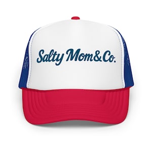 Beach Trucker Hat for Women, Salty Mom Mesh Cap, Summer Vacation Hat, Outdoor Fishing Hat, Gift Idea for Her