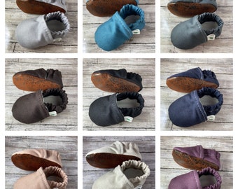Solid Color Baby Shoes, Baby Slippers, Baby Moccs, Crib Shoes