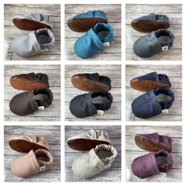 Solid Color Baby Shoes, Baby Slippers, Baby Moccs, Crib Shoes