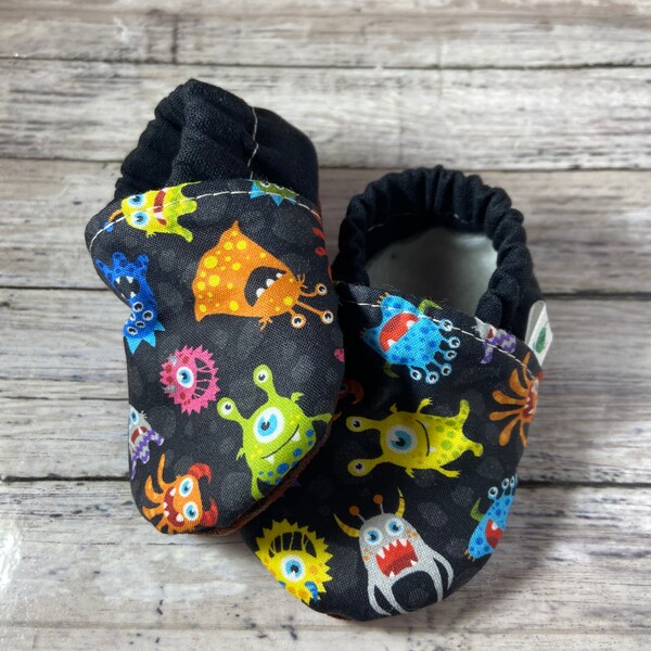 Little Monsters Baby Shoes, Baby Slippers, Baby Moccs, Crib Shoes