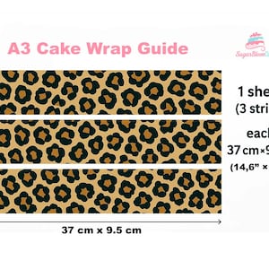 Classic Leopard Print Pattern Edible Cake Wrap – A3 Icing Sheet – Stylish Print