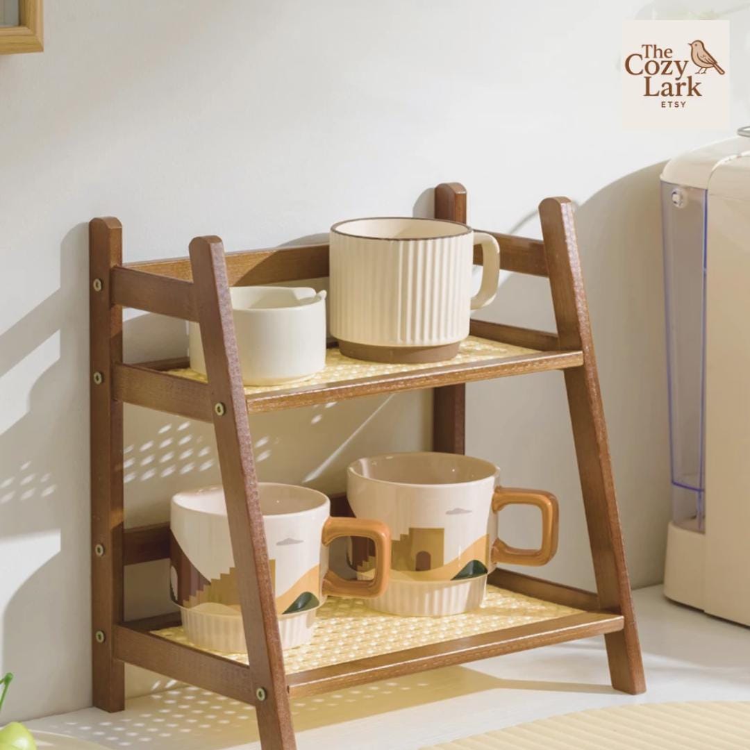 2-tier Bamboo Spice Rack – Countertop Organizer Shelf for Kitchen ...