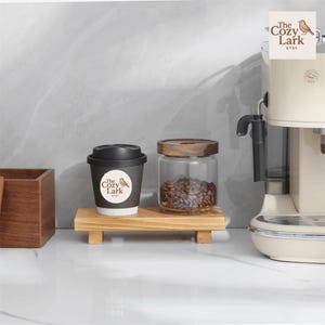Farmhouse Wood Pedestal Riser: Rustic Countertop Display Stand