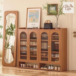 Modern Adjustable Shoe Rack Bench: Entryway Organizer