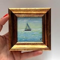 Framed Sailboat Oil Painting: Signed Original Vintage Art product logo