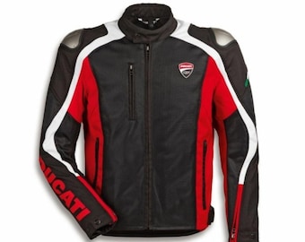 Ducati Corse Summer C4 Fabric Jacket | Waterproof Cordura | CE Armored Motorcycle Riding Gear