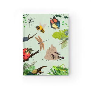 Bug Journal, Outdoor Writing Notebook, Insect Diary, Nature Lover Gift, Entomology Sketchbook