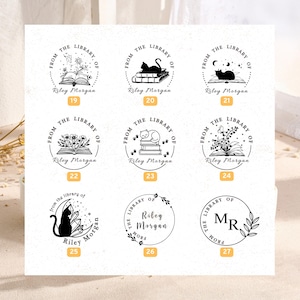 Personalized Book Stamp for Library or Ex Libris – Book Lover Gift – Literary Girl | Book Club Essentials