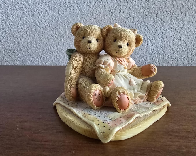Cherished Teddies Nathaniel & Nellie 1991 Figurine