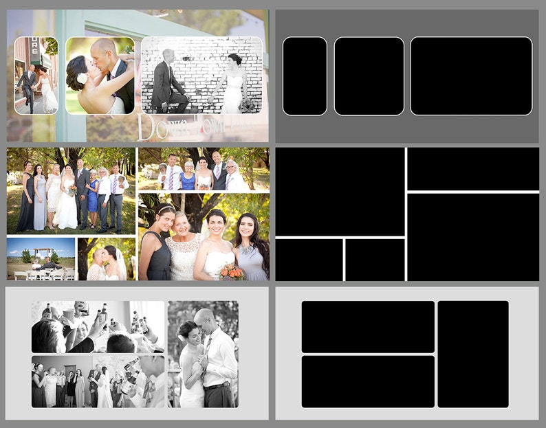 Square Album Template for 10 Spreads/20 Pages Etsy