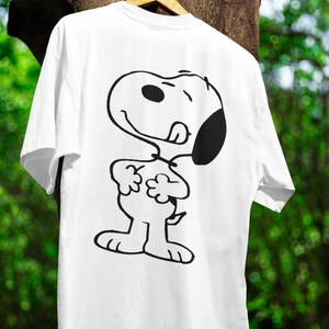 Snoopy Charm uniseks T-shirt, vrijetijdskleding, cadeau hondenliefhebber, grappig T-shirt, verjaardagscadeau, dagelijks comfort
