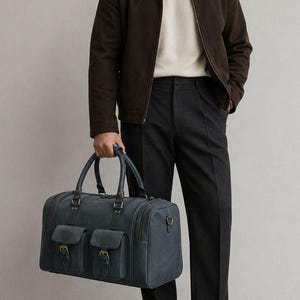 Leather Duffle Bag Travel Bag Weekender Overnight Bag Handmade Large Gym Bag