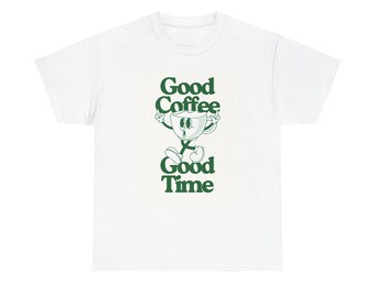 Coffee Lovers Unisex Heavy Cotton Tee, Funny T-Shirt, Gift for Coffee Enthusiasts, Casual Wear, Everyday Comfort, Humor Tee
