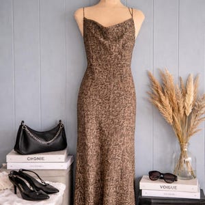 90s Brown Dress - Etsy