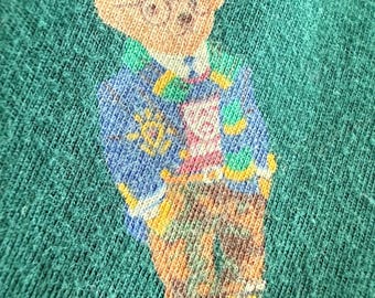 Polo Ralph Lauren Polo Bär Pyjama Hose Vtg Größe S Waldgrün All Over Print