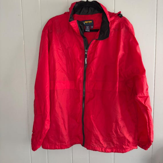Vintage Eddie Bauer EBTEK Red Nylon Windbreaker Men