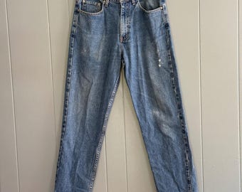 Polo Jeans Co Ralph Lauren Relaxed Fit Herren 34x32 Vintage 90er Jahre Distressed Denim