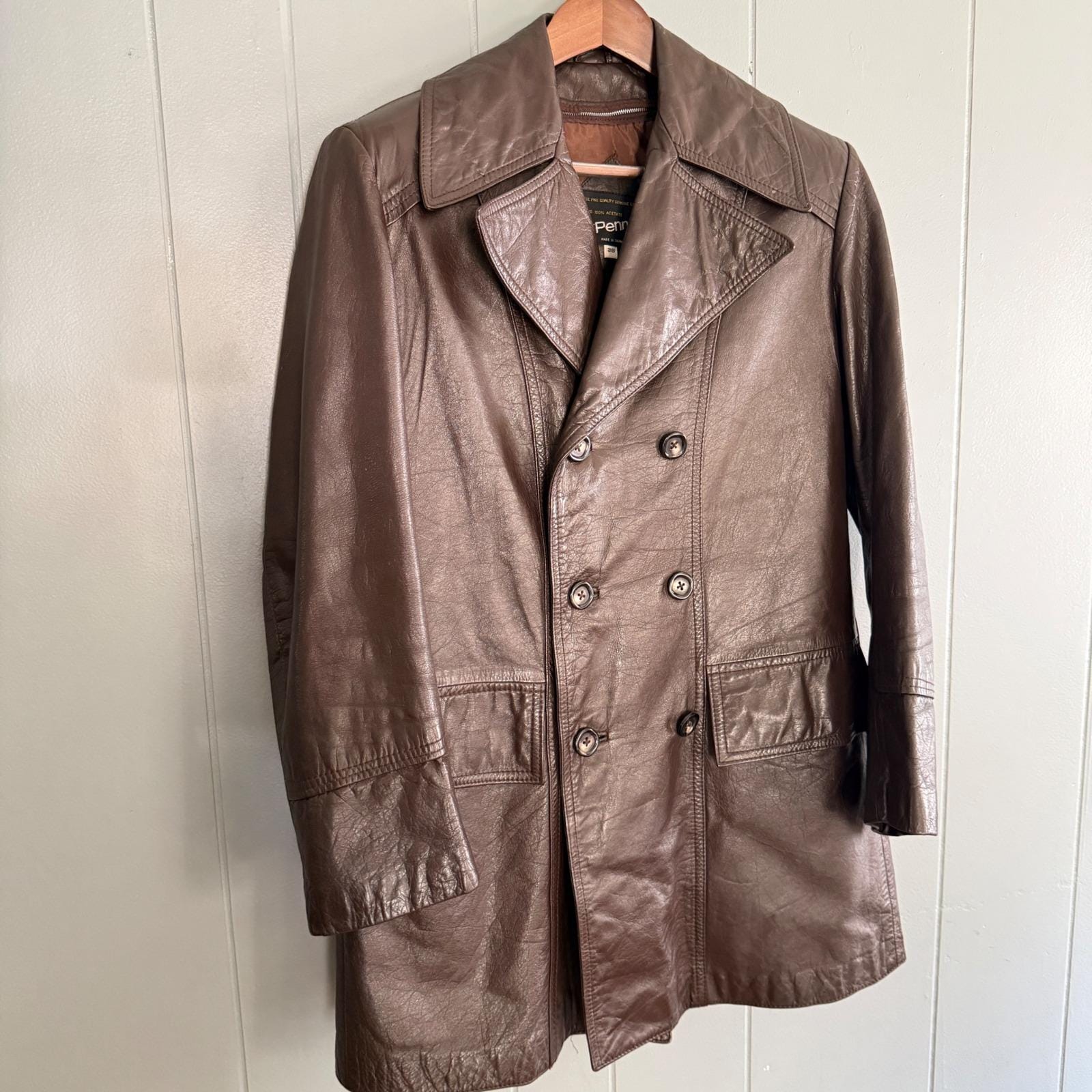 Mens Vintage Jcpenney Leather Jacket - Etsy