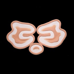 Zombie Eye Socket & Nose Silicone Prosthetic - SFX Prosthetic Halloween / Cosplay