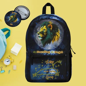 Sac à dos personnalisé du zodiaque - Cartable sur le thème de l'astrologie, cadeau de rentrée scolaire pour enfants et adolescents - Rentrée scolaire