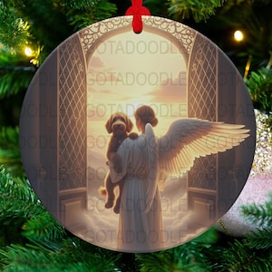 Angel With Labrador Dog Digital Art, Guardian Angel PNG, Pet Loss Sympathy Gift, Dog Memorial Print, Customizable Digital File, PNG