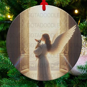 Angel With Chihuahua Digital Art, Pet Loss Memorial, Angelic Dog, Dog Heaven, PNG File, Customizable Art, Digital Download
