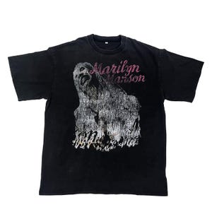 Marilyn Manson süße Träume sind gemacht von diesem T-Shirt | Grunge Nu-Metal Industrial Rock Bekleidung | Vintage-Stil T-Shirt | Metall Band T-Shirt