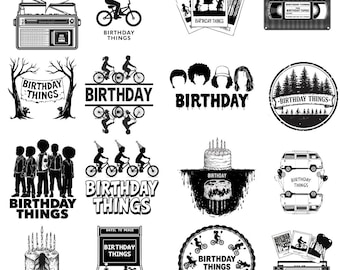 Pacote de imagens SVG e PNG para aniversário, clipart para festa