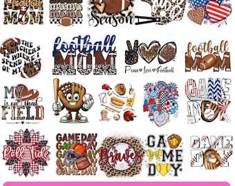 Game Day Football PNG Clipart Bundle, Sports Graphics (Digital Download)