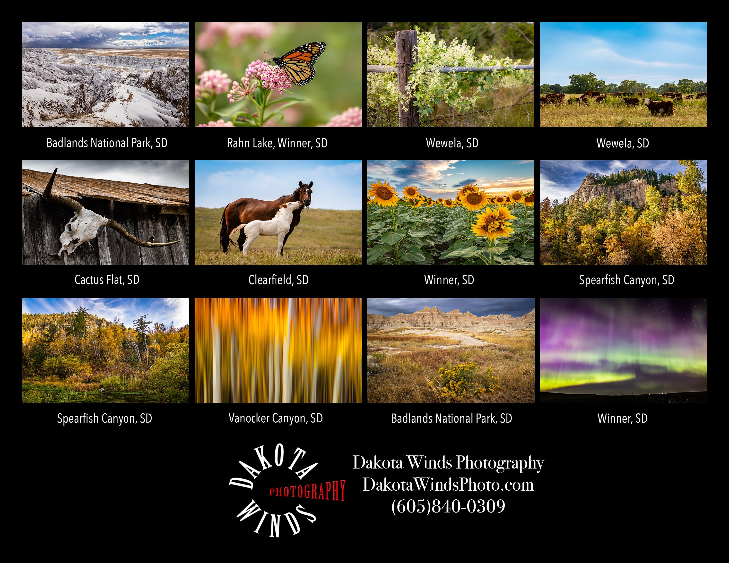 2024 South Dakota Calendar Etsy