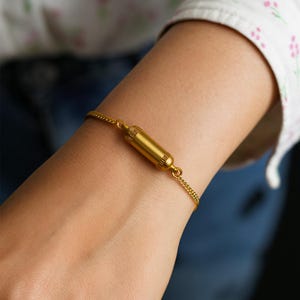 Pulsera cápsula personalizada, pulsera con mensaje, joyería con nota oculta, acero inoxidable, regalo cápsula del tiempo, pulsera ajustable para pareja