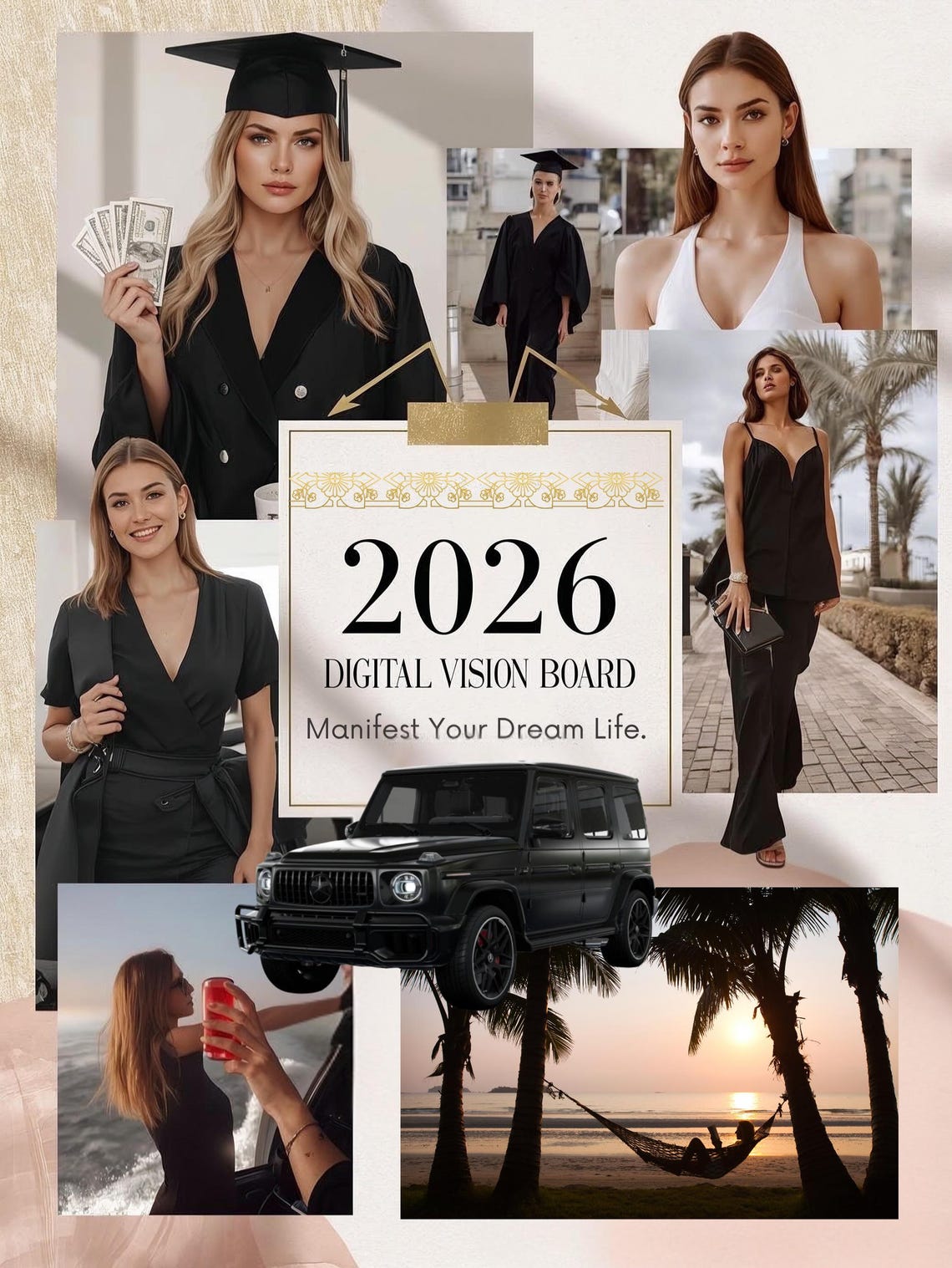 2026 Vision Board Planner PLR | Editable Canva PDF | Rebrand & Resell ...