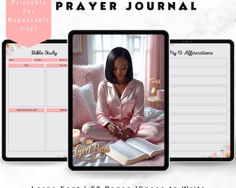 Girl Boss Prayer Journal PDF | Christian Women's Reflection (Digital Download)
