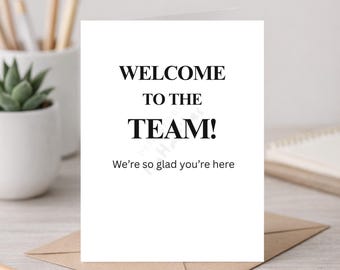 Welcome to the Team Printable Card – New Job Congratulations – Employee Onboarding Gift