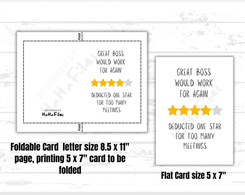 Funny Work Review Card — Printable Office Humor Digital Download - Etsy