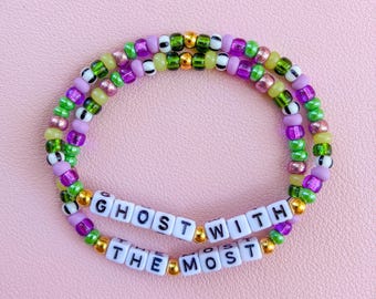 Beetlejuice Ghost With The Most Beaded Bracelet Set of 2