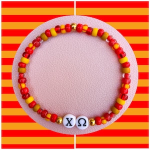 Chi Omega Sorority Beaded Bracelet