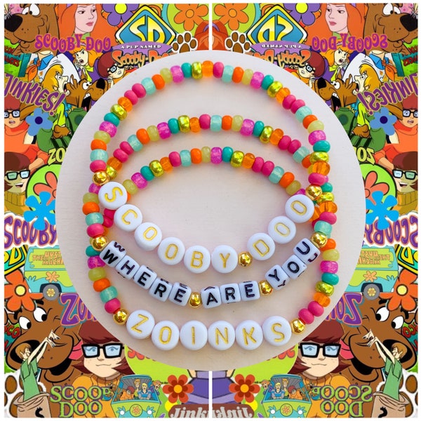 Scooby Doo Beaded Bracelet - Where Are You - Set of 3 - ZOINKS