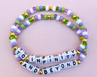 Toy Story Custom To Infinity And Beyond Beaded Bracelets
