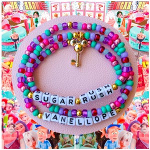 Vanellope Von Schweetz - Sugar Rush Beaded Bracelets - Wreck It Ralph Beaded Bracelets