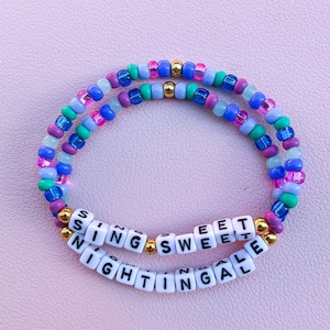 Cinderella Inspired Sing Sweet Nightingale Beaded Bracelet Set of 2