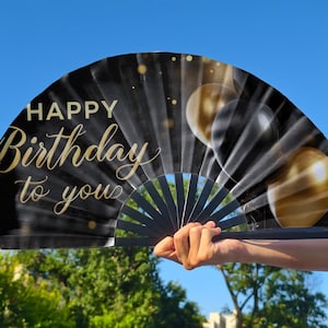 Happy Birthday To You /Folding Hand Fan/Drag Fan / Clack Fan / Festivals / Drag Queen